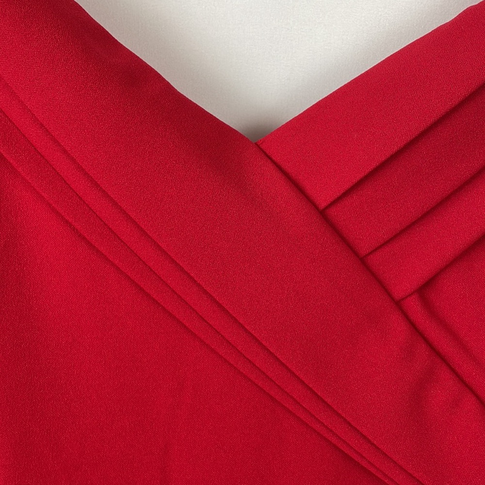 NWT Windsor Fire Engine Red Off the Shoulder Bodycon Dress - Size 2X - Picture 3 of 15